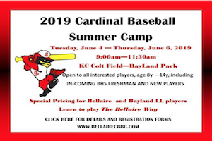 Cardinal Baseball Summer Camp 2019