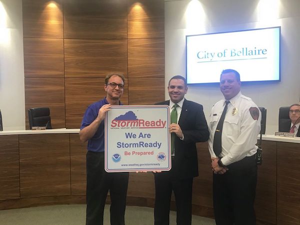 Bellaire is now a StormReady community with the National Weather Service!