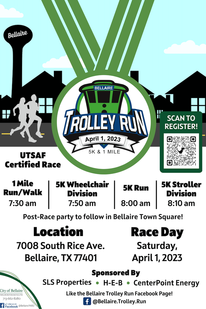 The Bellaire Trolley Run is April 1.
