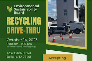 Bellaire Drive Thru Recycling Event