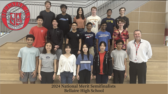 Bellaire High School recognizes 18 2024 National Merit Semifinalists.