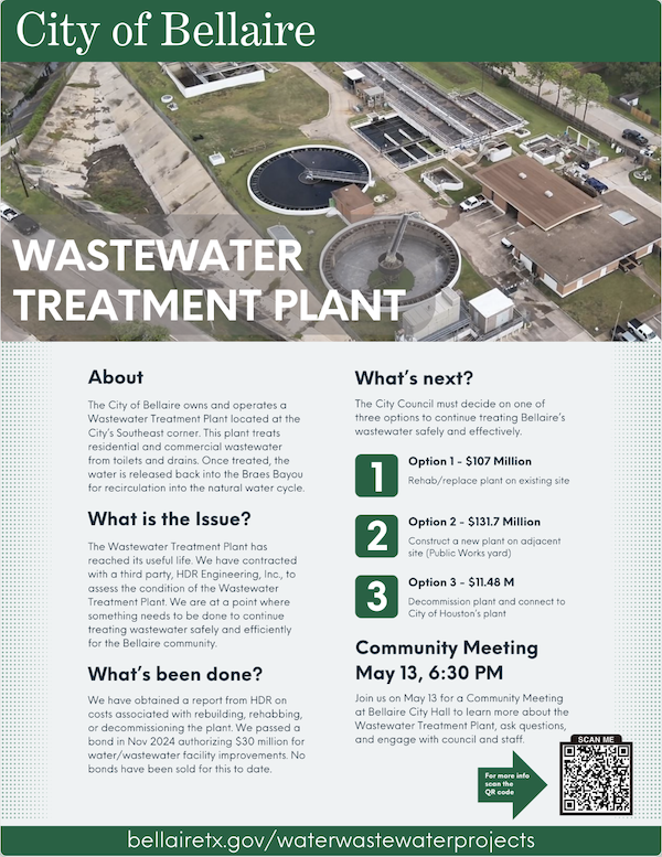 Bellaire Wastewater Treatment Plant Community Meeting