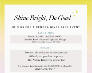 NDC Kendra Scott Give Back Event