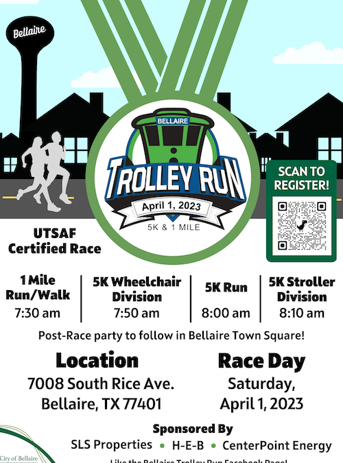 The Bellaire Trolley Run is April 1.