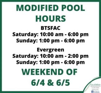 modified pool hours